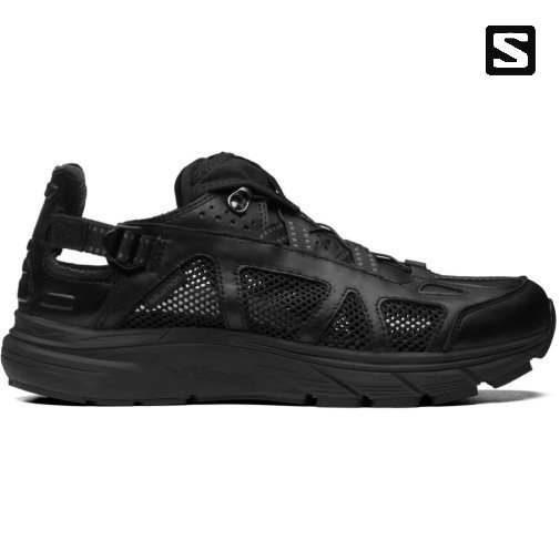 Black Salomon Techsonic Leather Advanced Men's Sneakers | PH 04678M